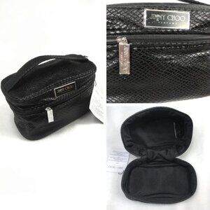 NWT Jimmy Choo Parfums snakeskin design Cosmetic/ Vanity Bag